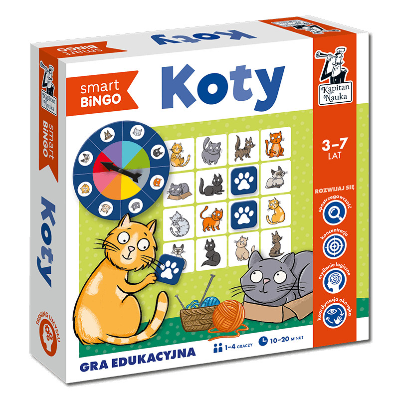 

Kapitan Nauka. Koty. Smart bingo. Gra edukacyjna