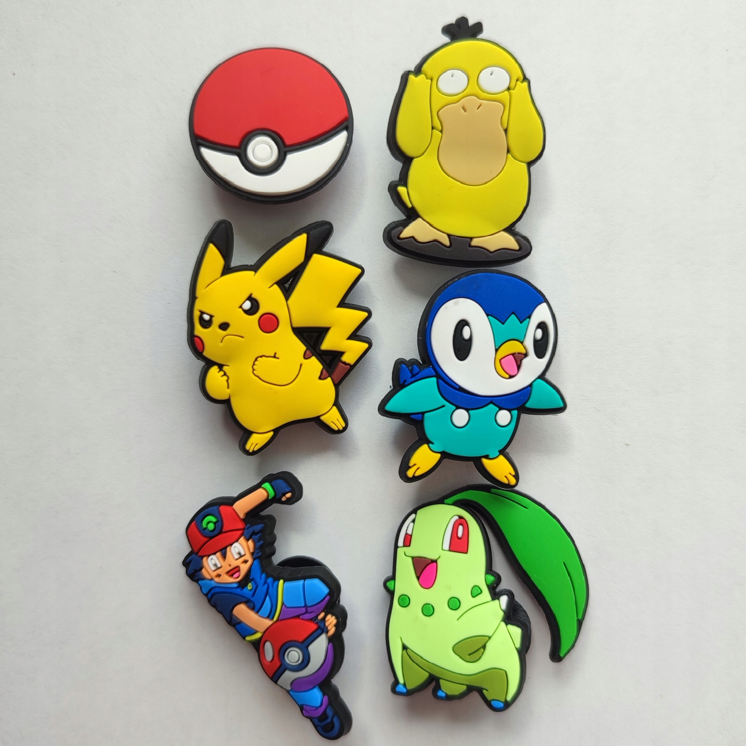 6x przypinki do butów crocs charms ozdoba POKEMONY PIKACHU Psyduck