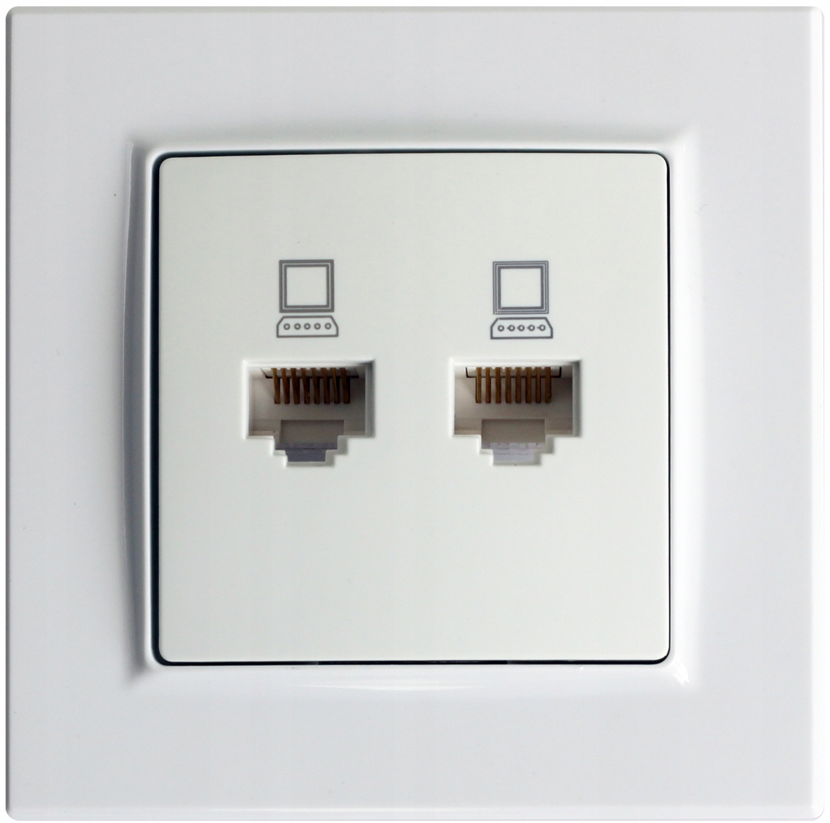 

Gniazdo komputerowe podwójne 2x RJ45 Argo białe