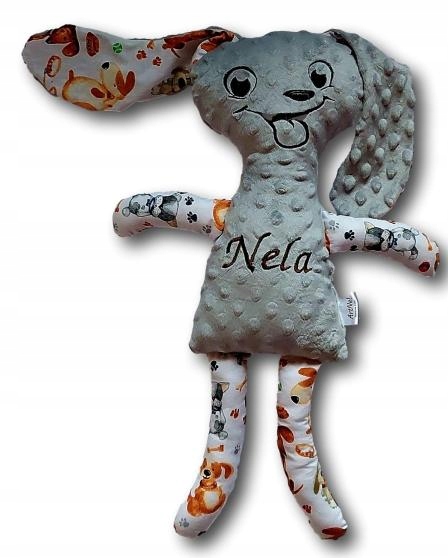 

Piesek przytulanka z imieniem roczek urodziny imię