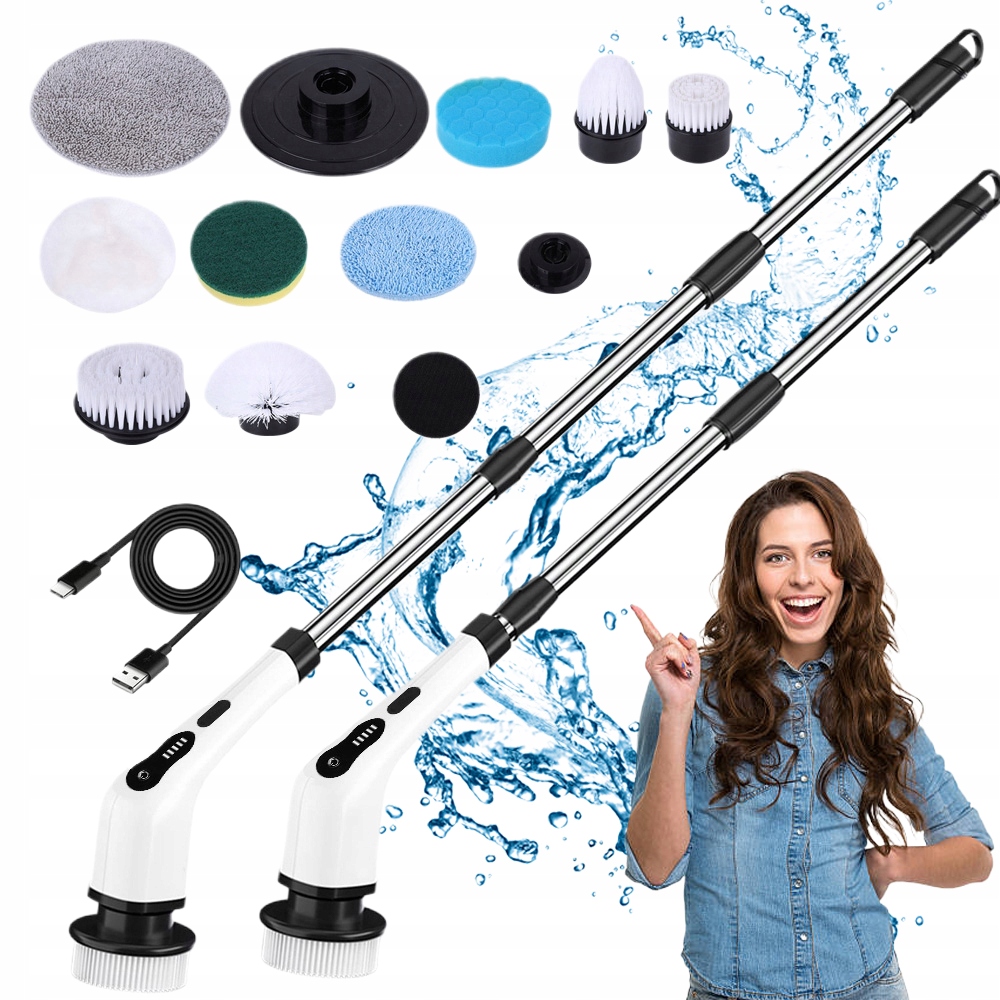 Levně Turbo Mop 9V1 Elektrický Bezdrátový Rotační Čisticí Kartáč