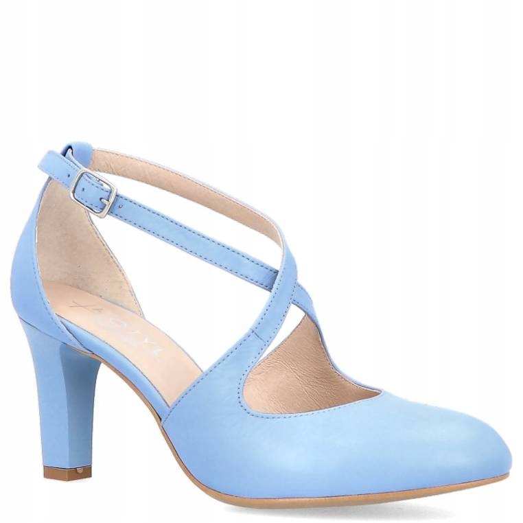 Taneczne czółenka ślubne Kotyl 7079 Niebieskie 36