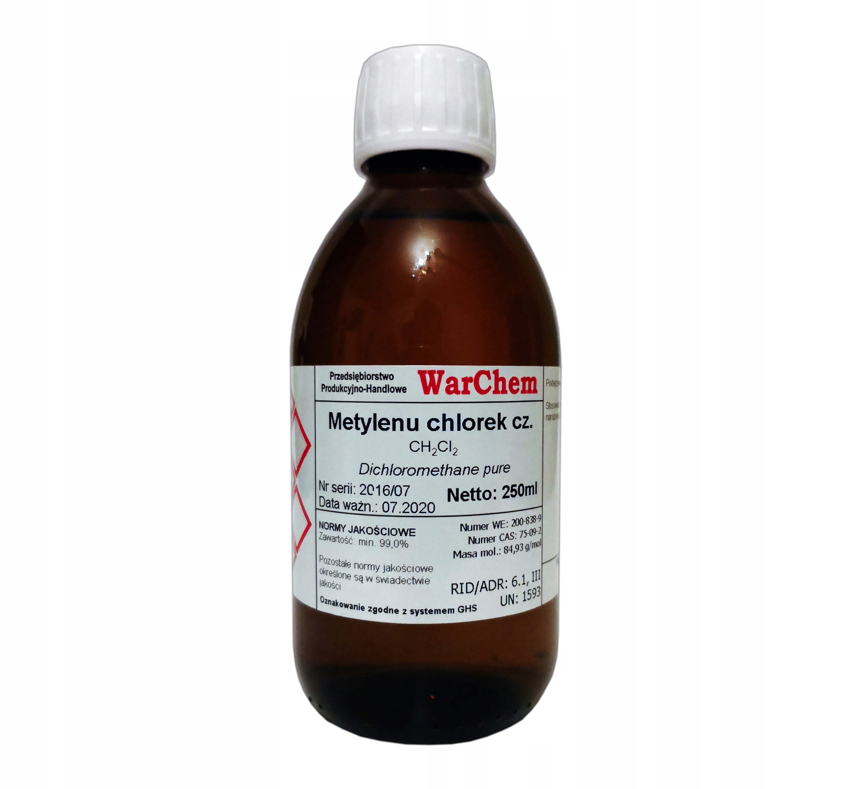 

Dichlorometan czysty 250ml Warchem