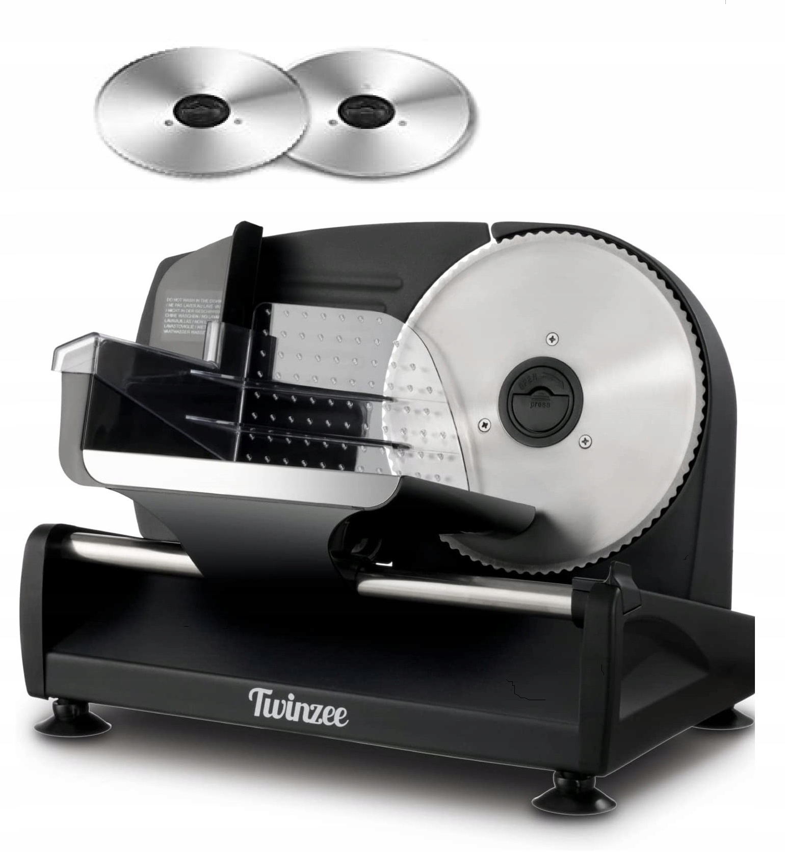 Kuchyňský kráječ na potraviny Chléb 2 Kotouče Nerezová Ocel 150W Twinze