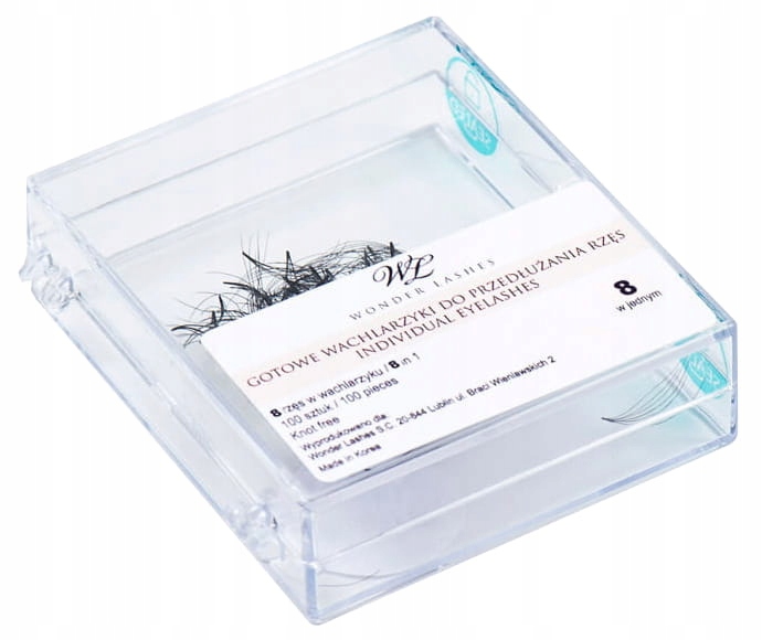 KĘPKI RZĘS 8w1 8D 0,08 - C, 12 mm WONDER LASHES