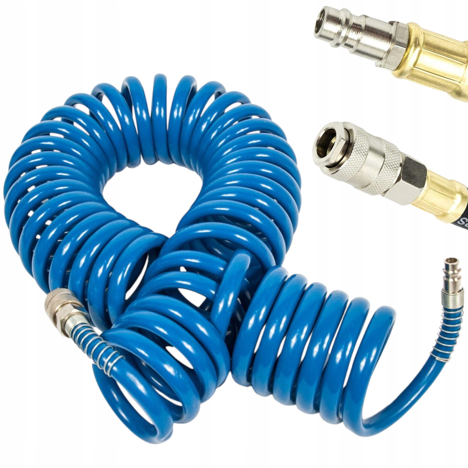 Wąż pneumatyczny spiralny 8×12 mm 10 m przewód do sprężarki kompresora