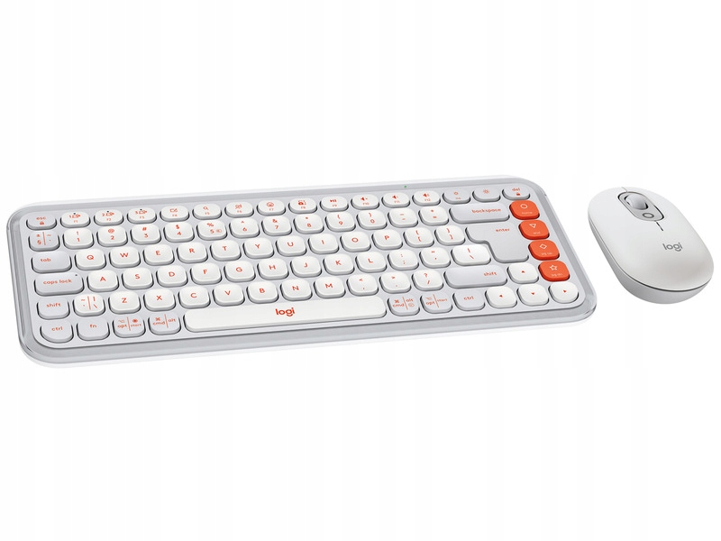 Sada klávesnice a myši Logitech biela