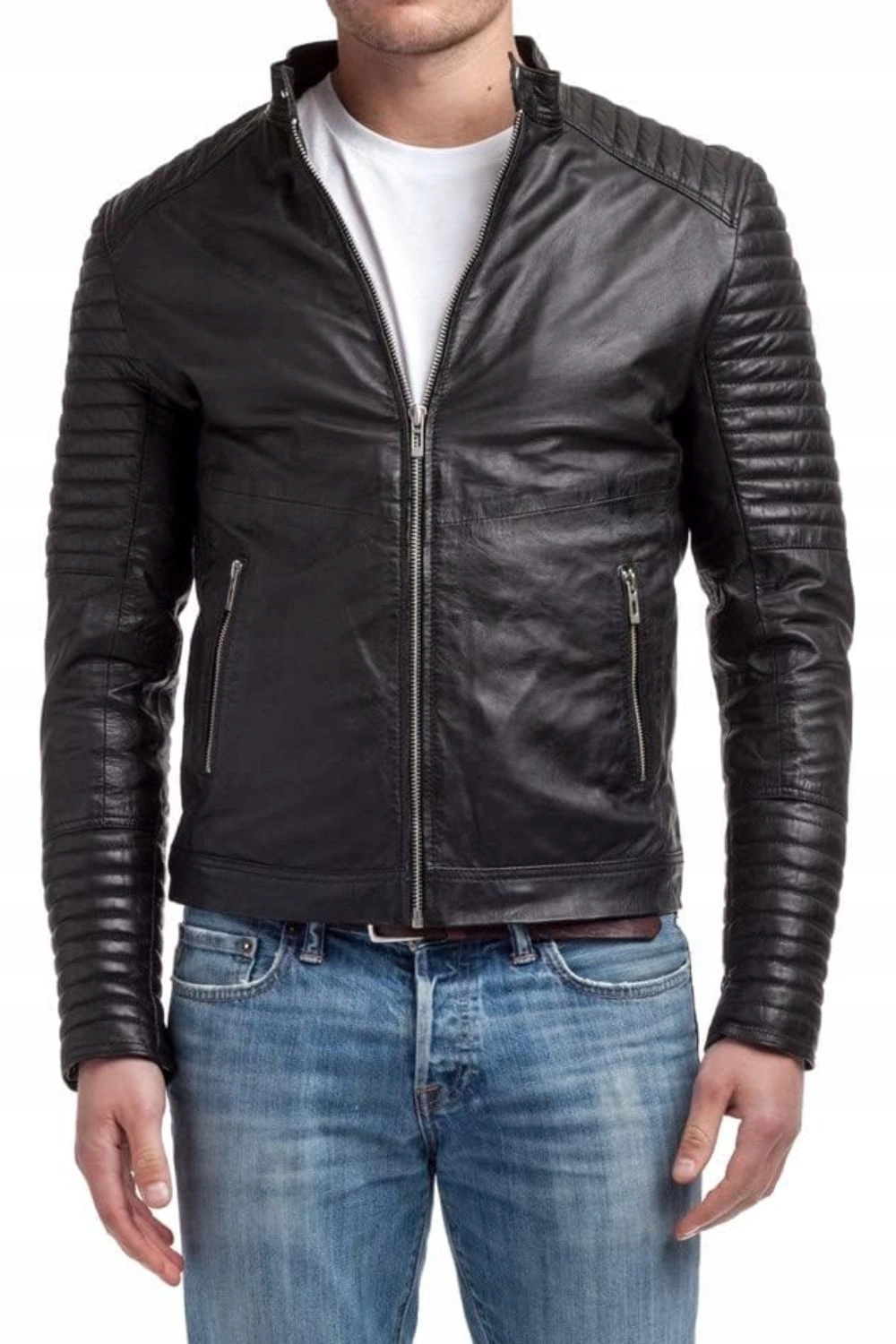 Pánská bunda Chyston kožená černá pilotka klasická vel. XL