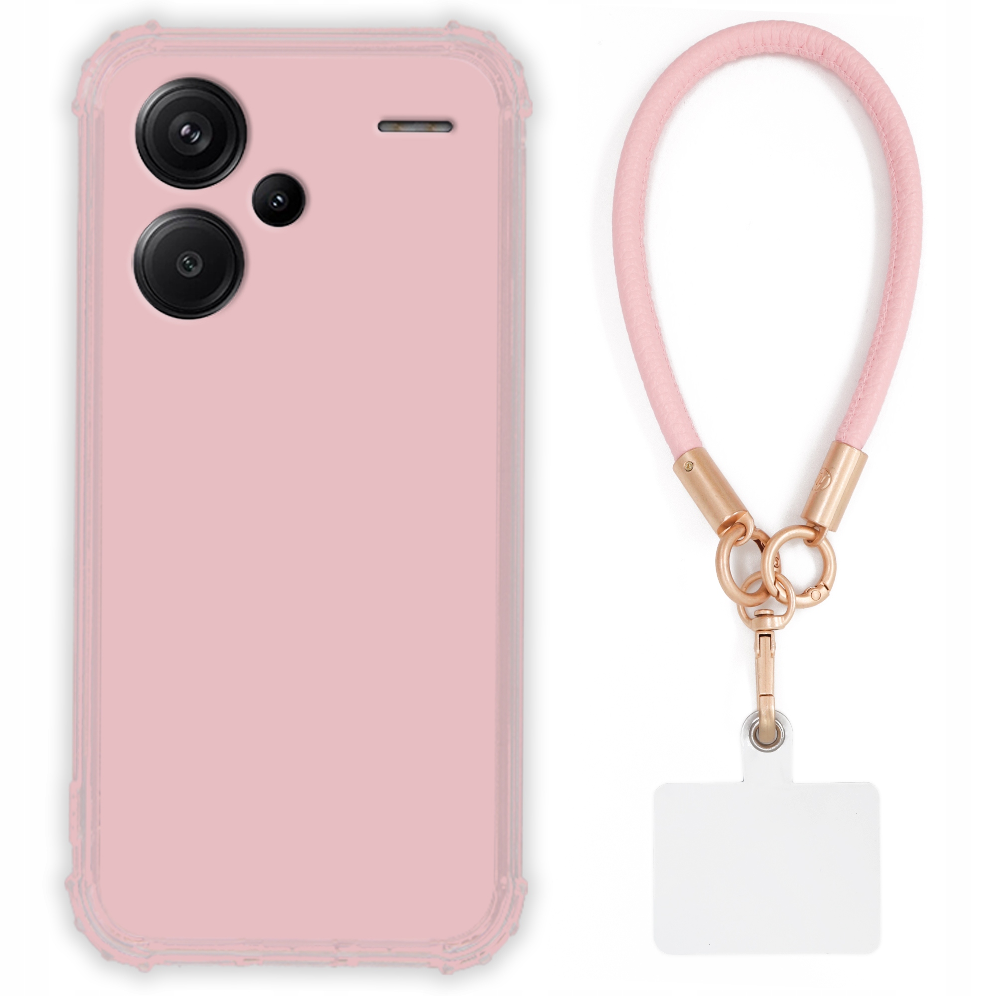Pouzdro Pro Xiaomi Redmi Note 13 Pro Plus 5G Antishock Pink Sada růžového vodítka