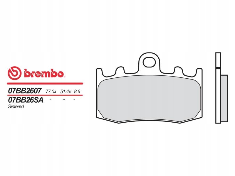 BREMBO 07BB26SA Zestaw klocków hamulcowych