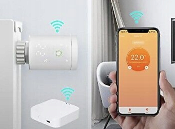 TERMOSTAT GRZEJNIKOWY Z WIFI, ELEKTRONICZNA GLOWICA TERMOSTATYCZNA KETOTEK Marka bez marki