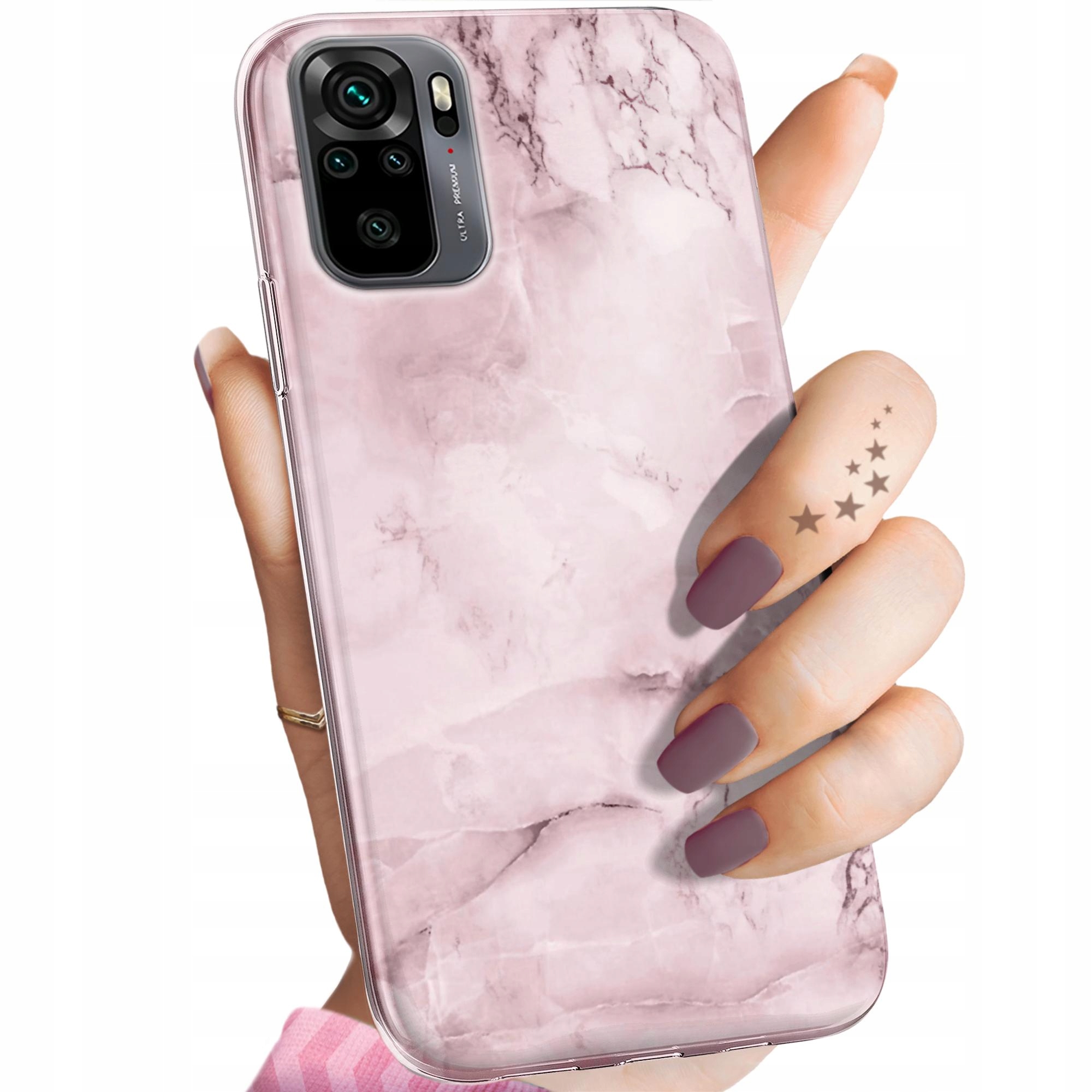 Etui Do Xiaomi Redmi Note 10 Różowe Golden Rose Pudrowy Róż Obudowa