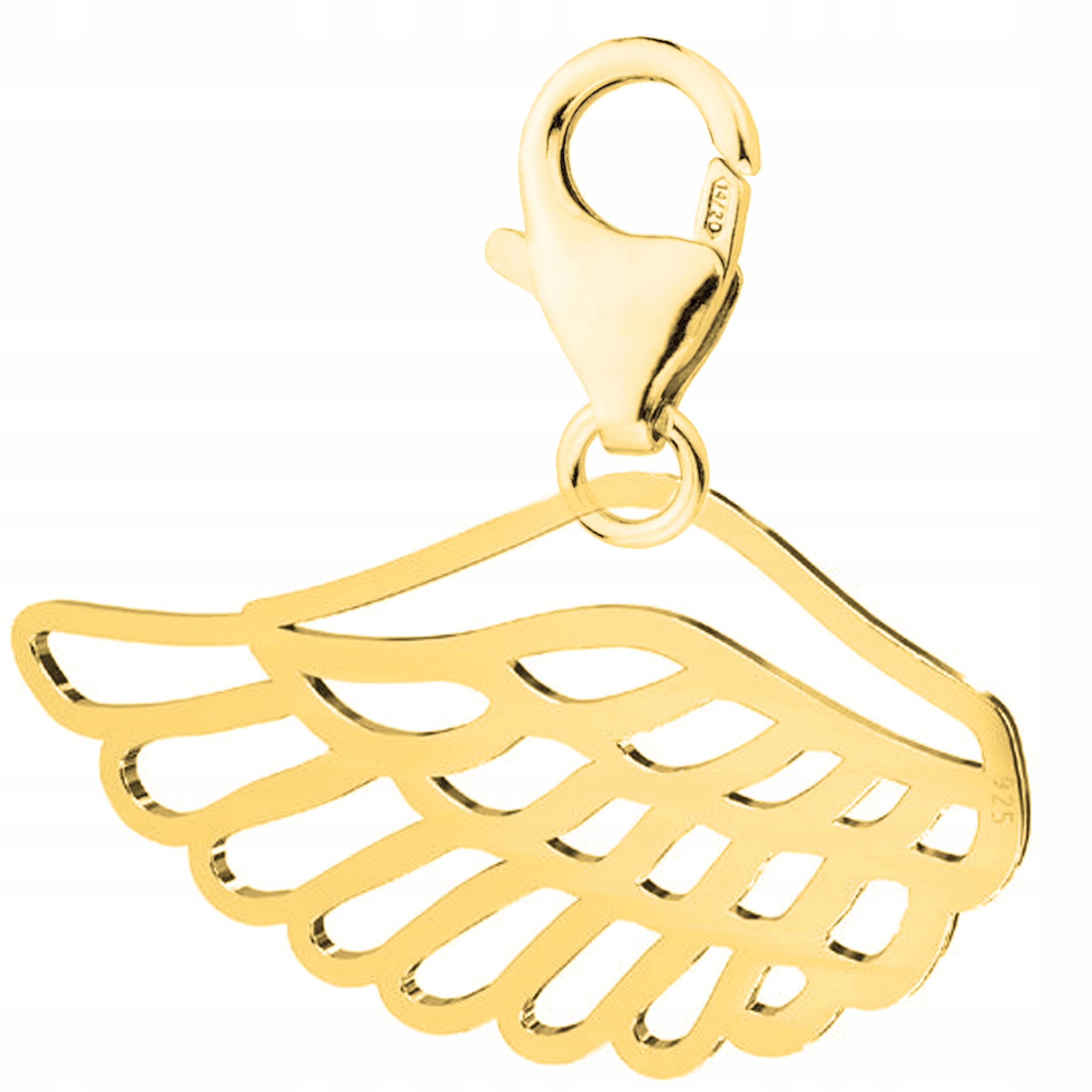 Zlatý přívěsek Andělské křídlo stříbro 925