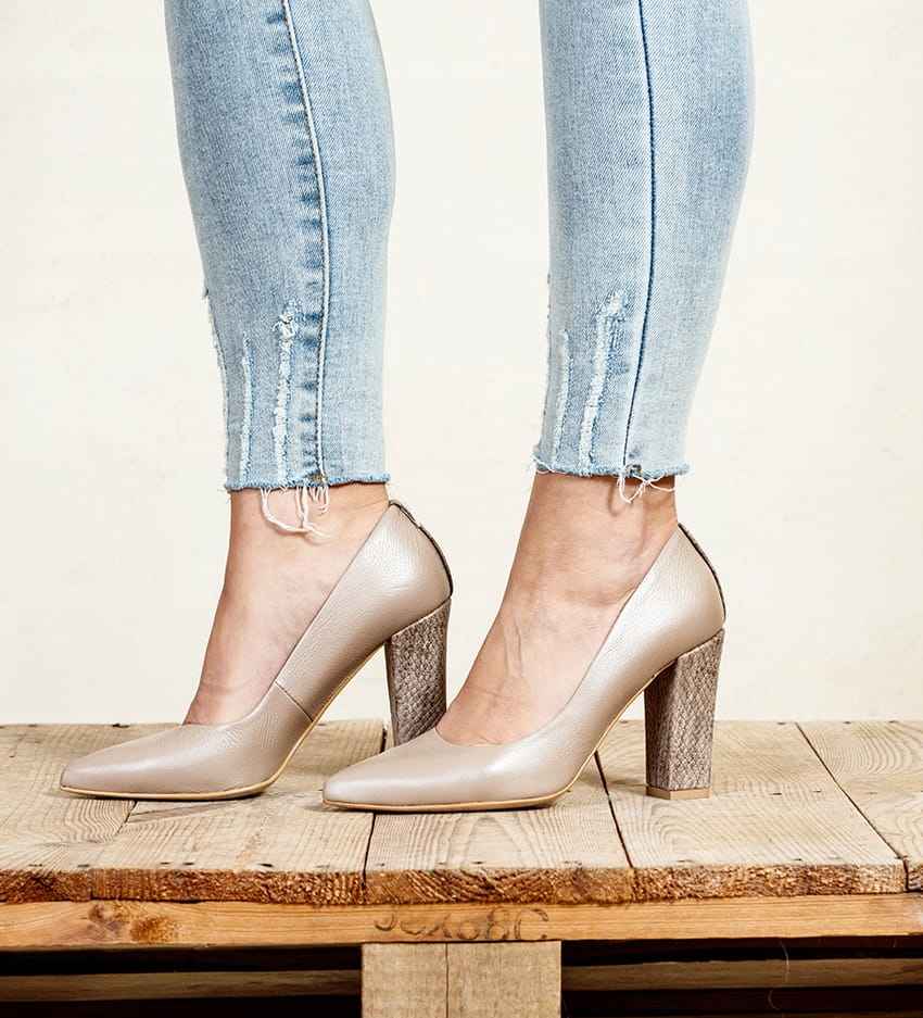 Dámské lodičky Higo kůže 1662 Cappuccino 35,