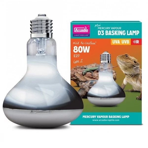 Levně Arcadia Žárovka pro želvy 3v1 Mini D3 Basking Lamp Uva a Uvb 80W Uva Uvb