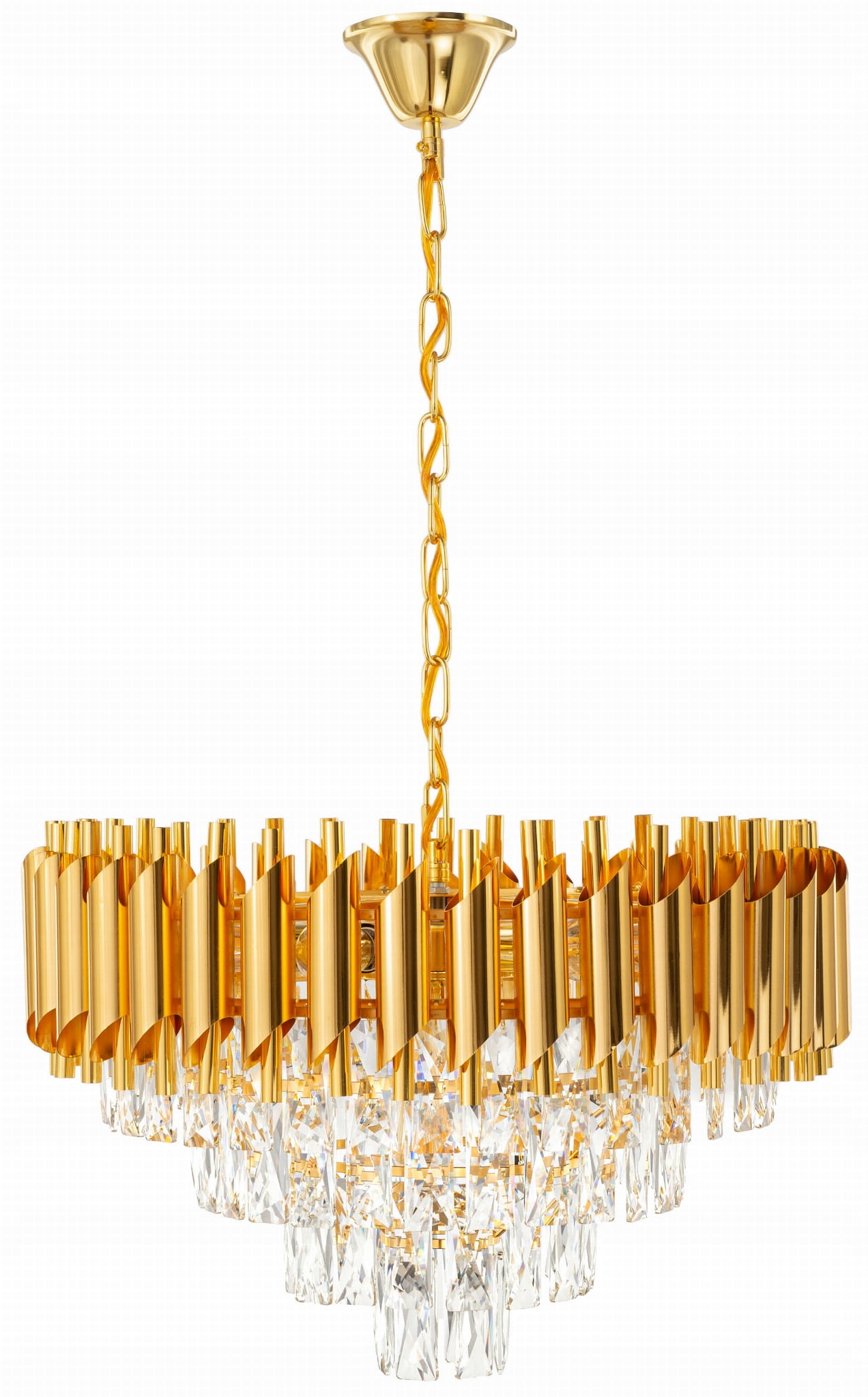 Lampa kryształowa luksusowa żyrandol Luxury Gold WSC024