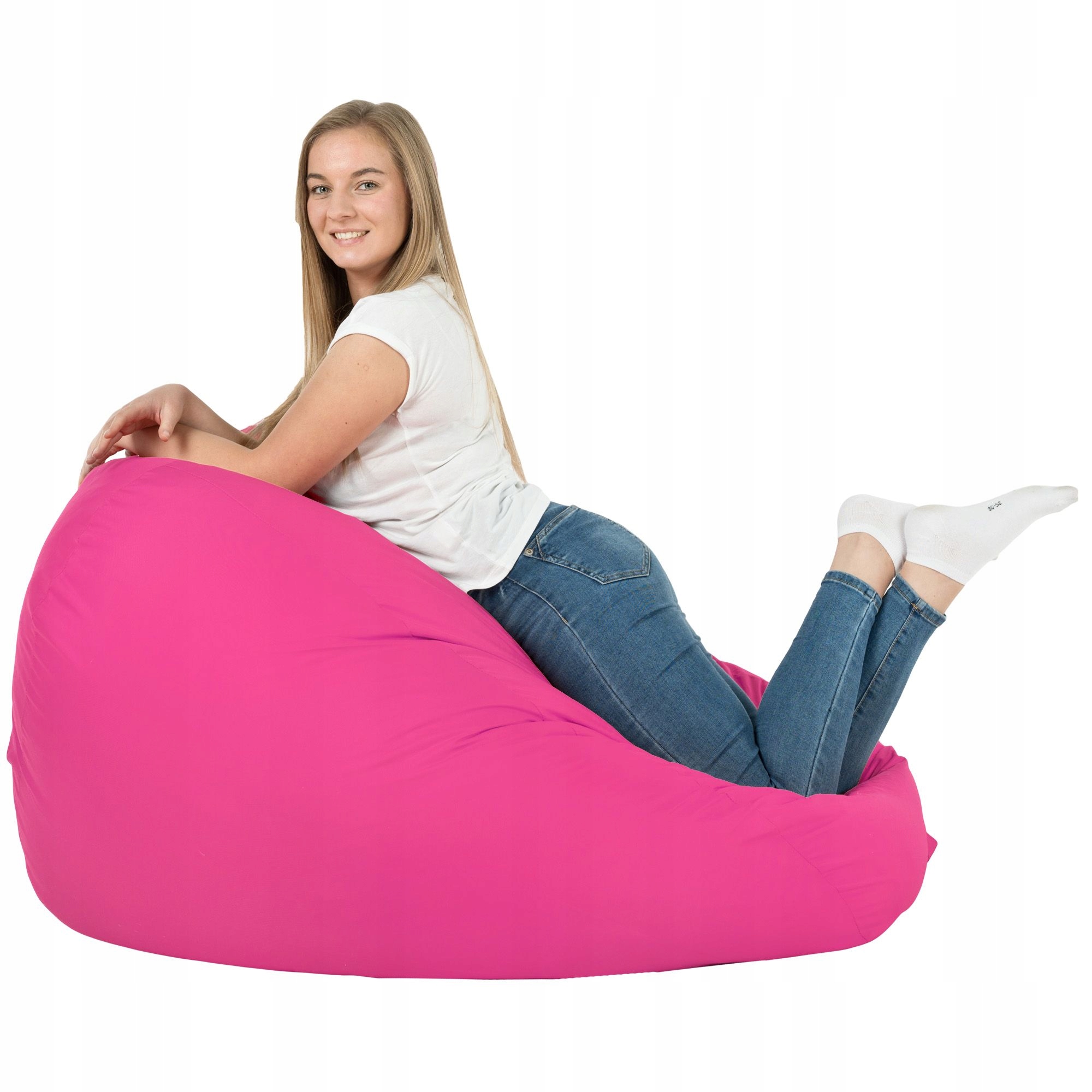 Worek Ogrodowy XXL RÓŻOWY fotel pufa NYLON Głębokość mebla 100 cm