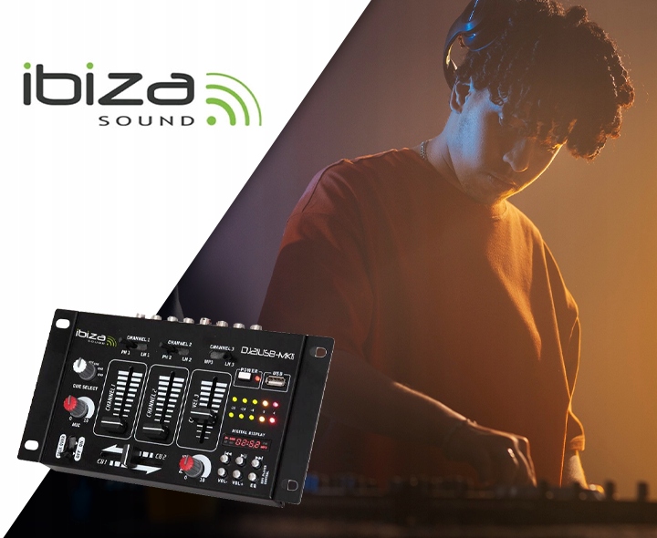 Mikser 4 kanałowy DJ karaoke 7-wejść MP3 USB CUE Marka Inna