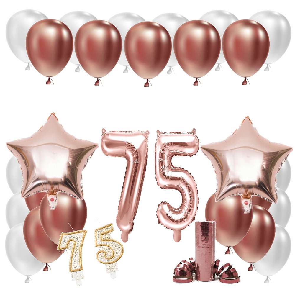 

Zestaw Balony 75 Rocznica Ślubu Rose Gold