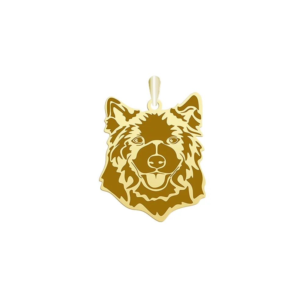 Zlatý přívěsek se Swedish Lapphund 925 Šperky Věnování Gravírování Bonus