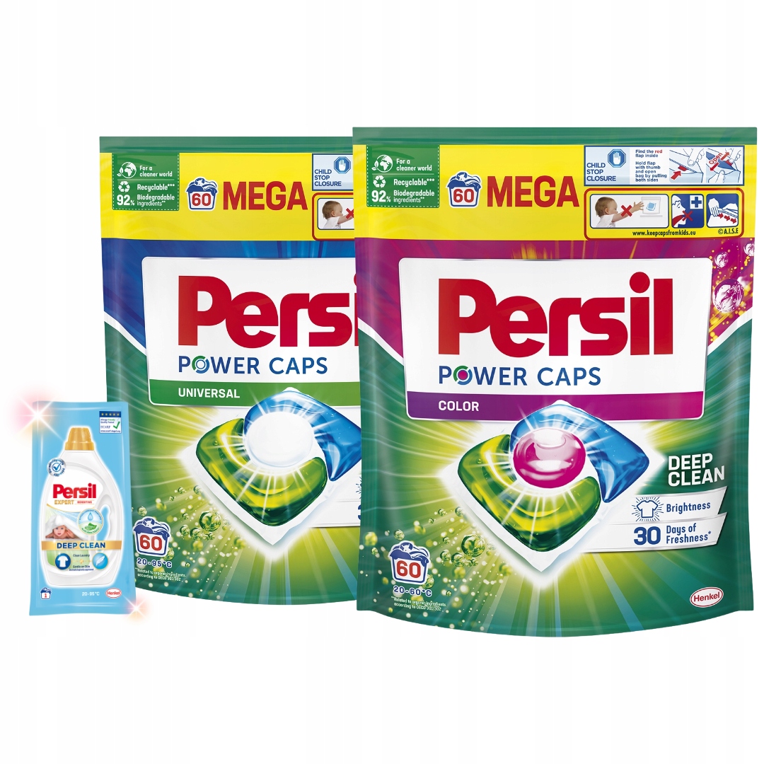 Levně Persil Power Caps Kapsle na praní Sada MIX 120 ks Dárek