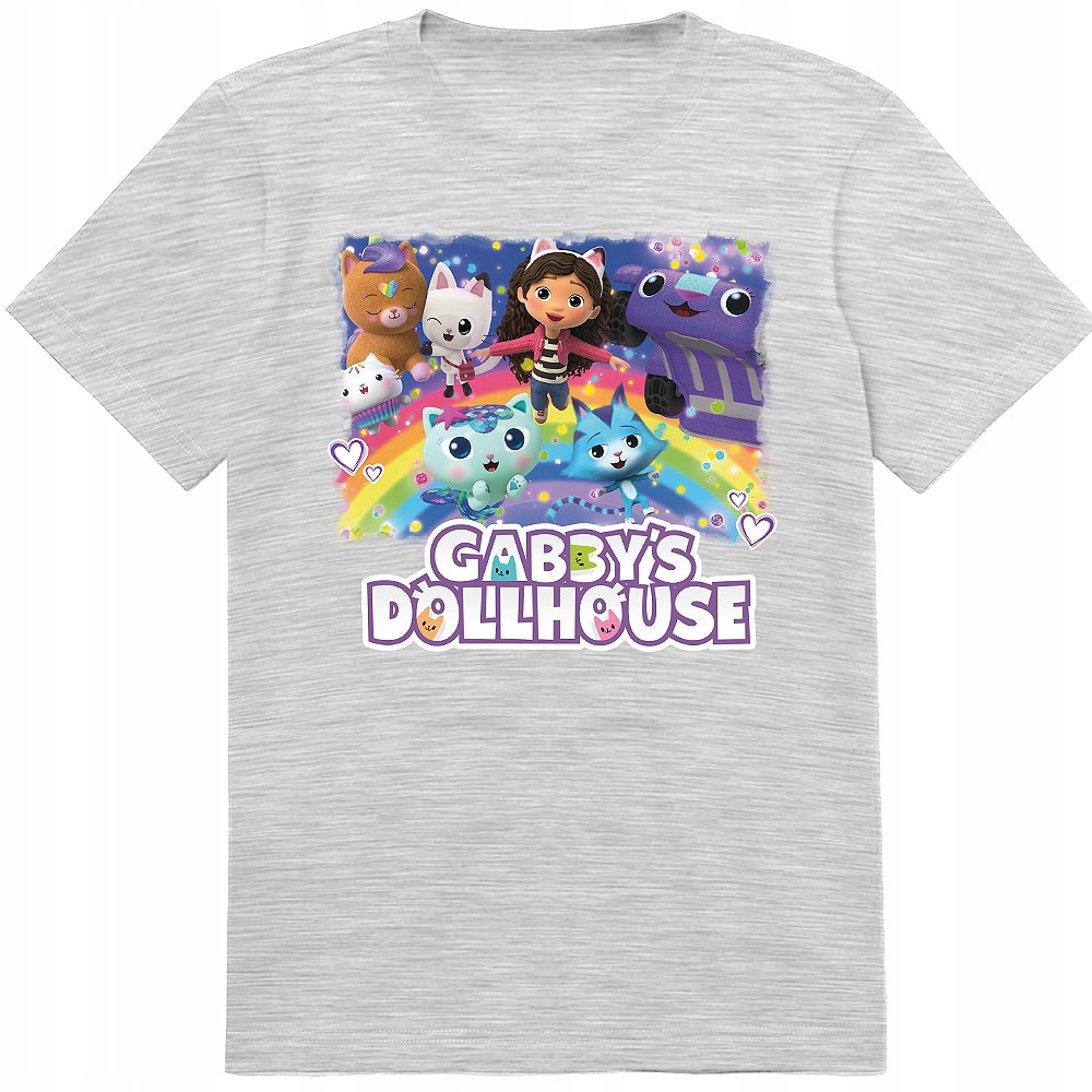 ZESTAW 3W1 KOSZULKA DLA DZIECI TATUAŻE NAKLEJKI KOCI DOMEK GABI 116 JAKOŚĆ Rozmiar XS