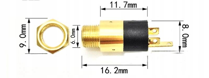 GNIAZDO MINI JACK 3,5MM 3 PIN PJ-392 ZŁOTE Stan opakowania oryginalne