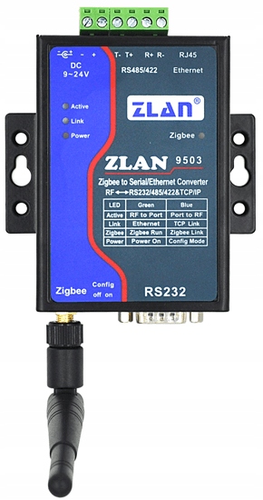 Konwerter szeregowy RS232 RS485 RS422 Ethernet na ZigBee Tcp Ip ZLAN9500