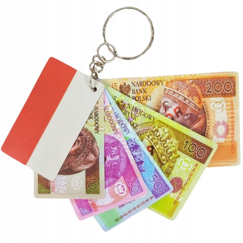 

Brelok Do Kluczy Breloczek Pieniądze Polski Złoty