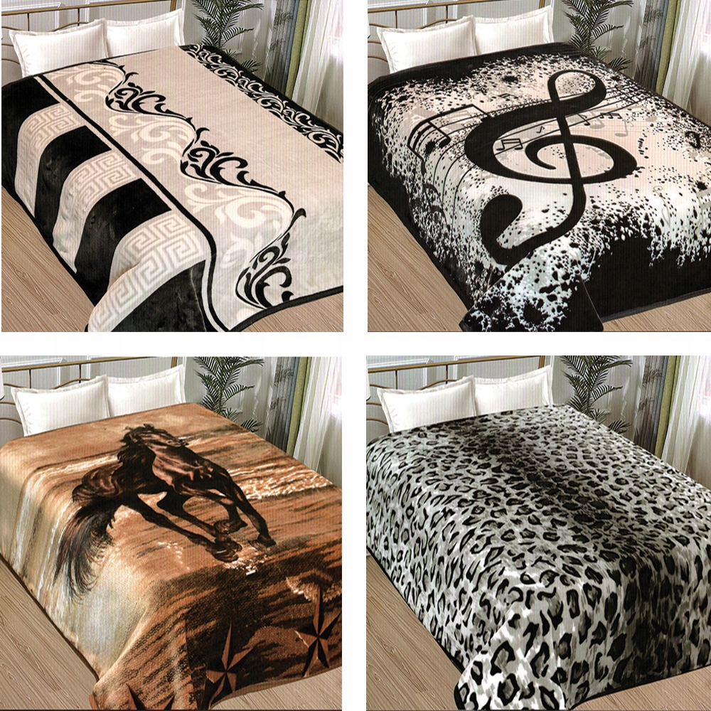 Akrylová Deka 160 x 210 cm, teplý přehoz Kufr Výběr Vzorů