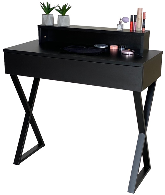 Toaletka Lena Plus Čierny Kov, Čierna X 90 CM