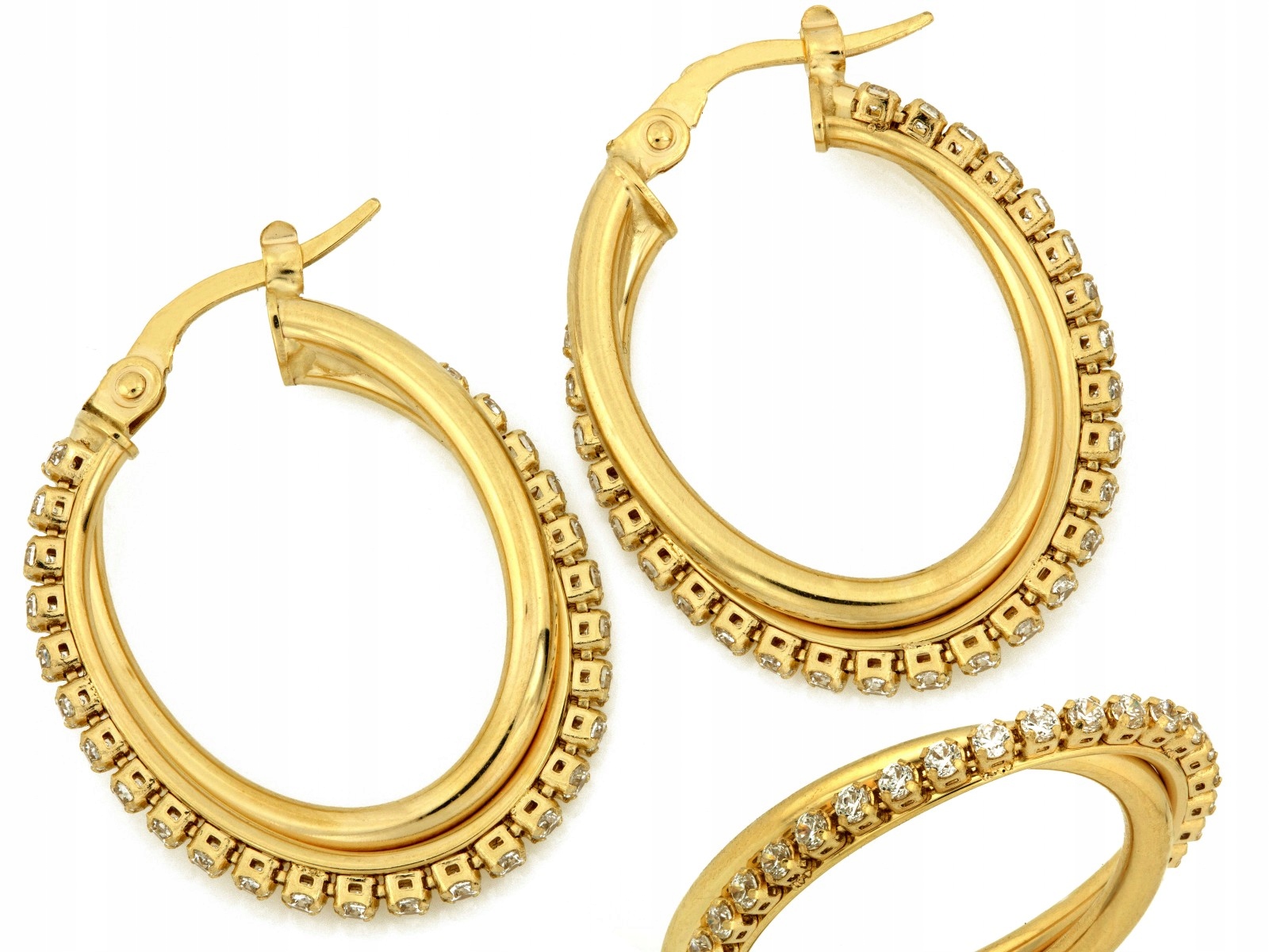 Dámské zlaté náušnice 585 pro ni jsou lesklé