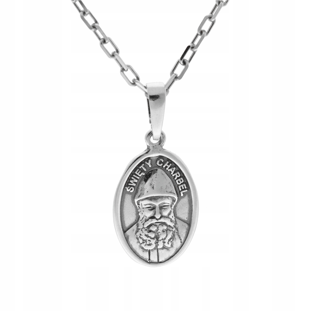 Medailon sv. Charbel Šarbel stříbro