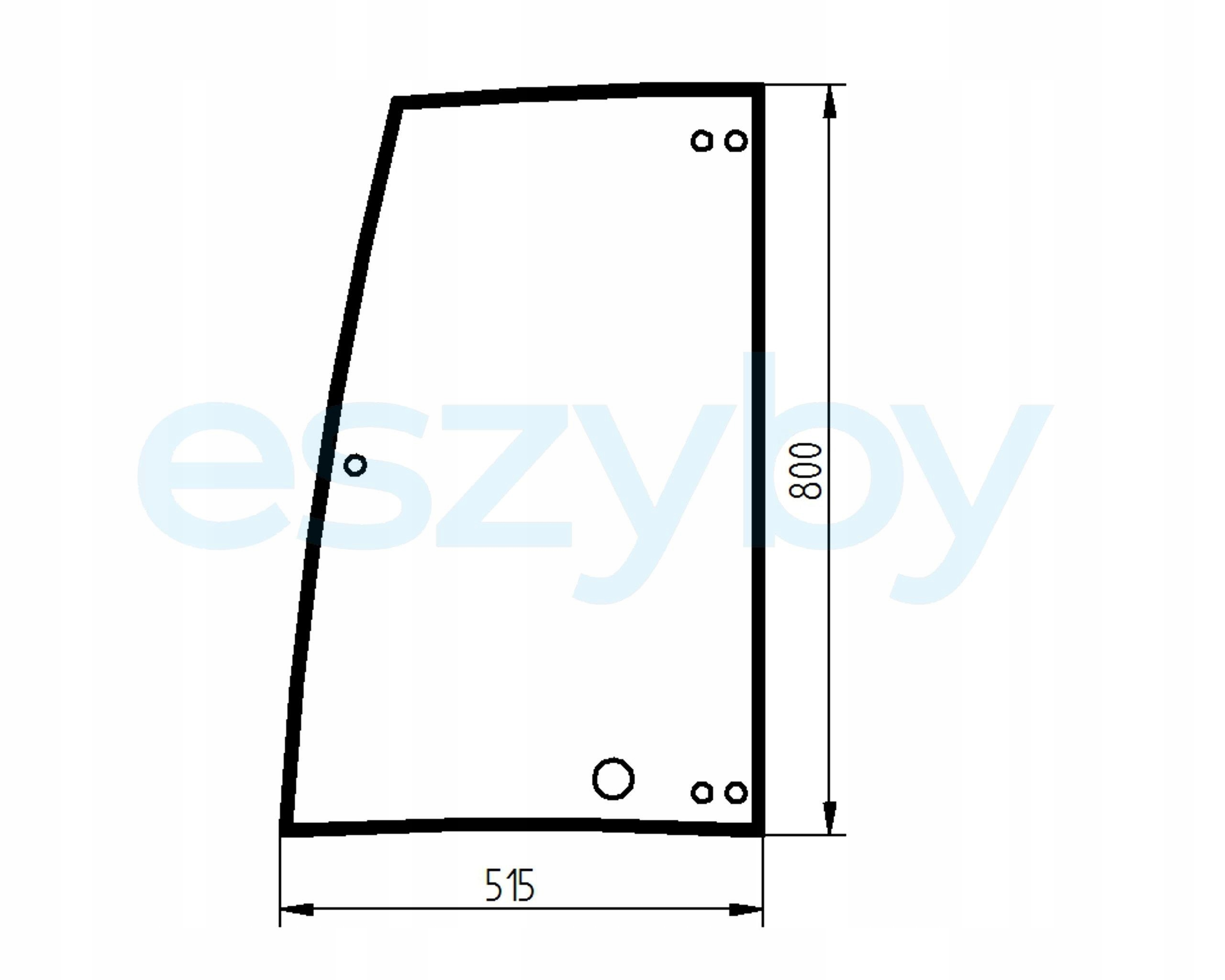 sklo teleskopický nakladač Cat TH255 dveře 330-8257