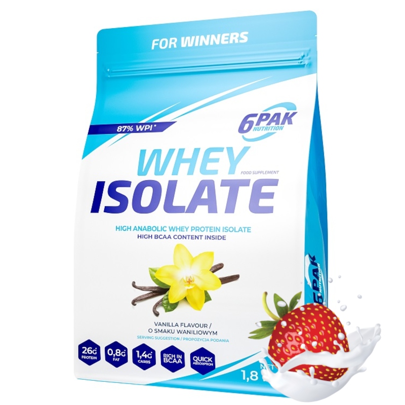 Balení 6 Kusů Whey Isolate protein Wpi 1,8 kg Jahoda