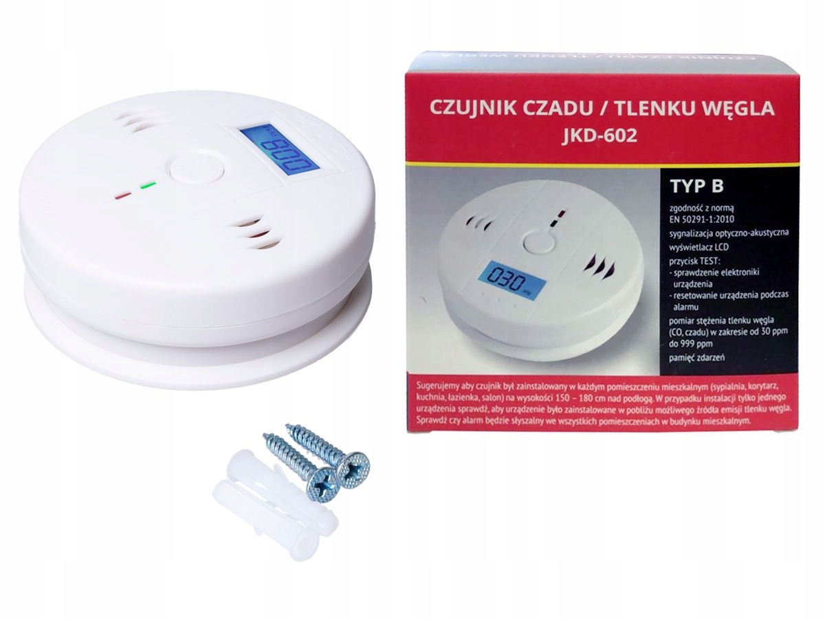 

Detektor/Czujnik Tlenku Węgla Czadu