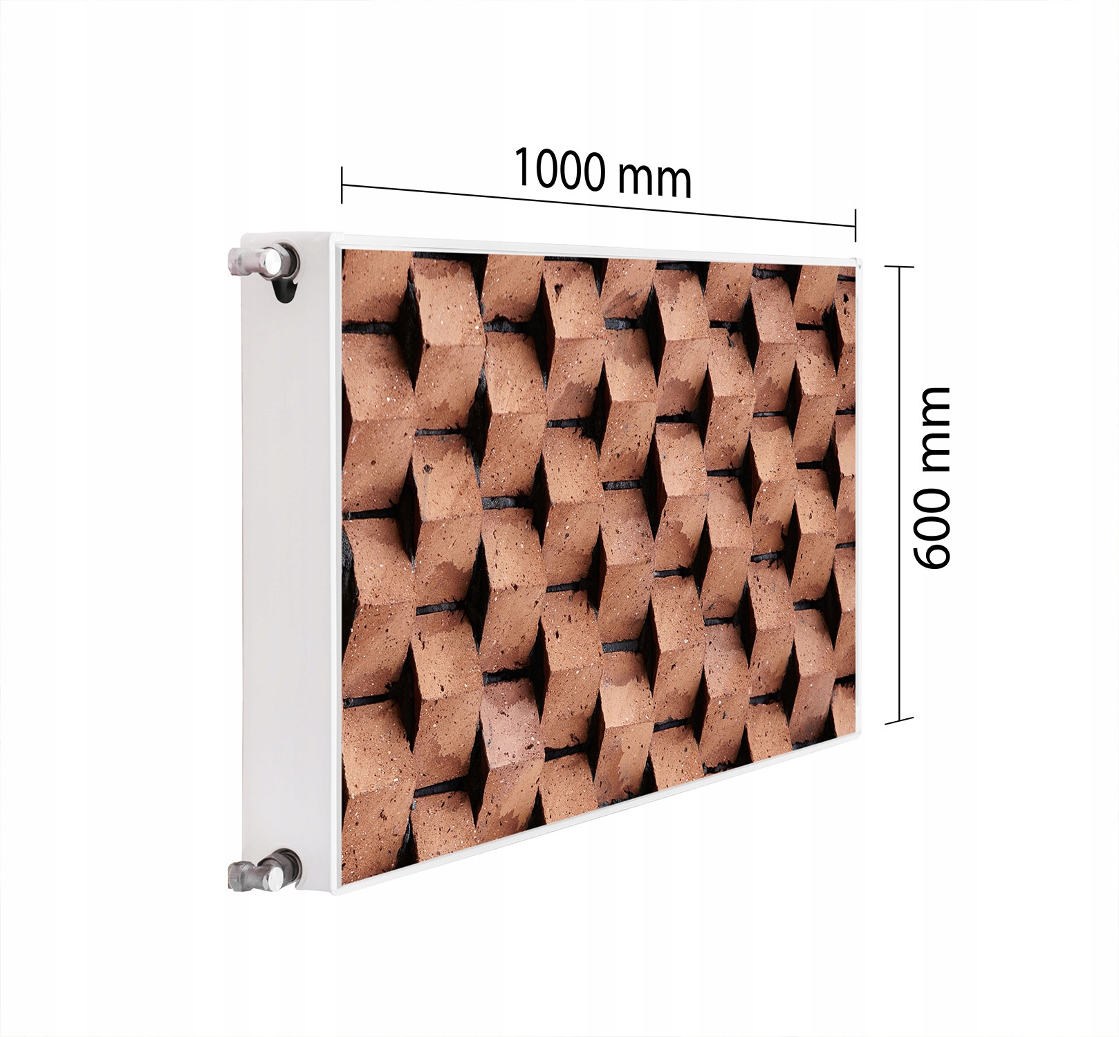 Kryt Na Radiátor Maskovač 100x60 Cihla 3D Podložka Magnet
