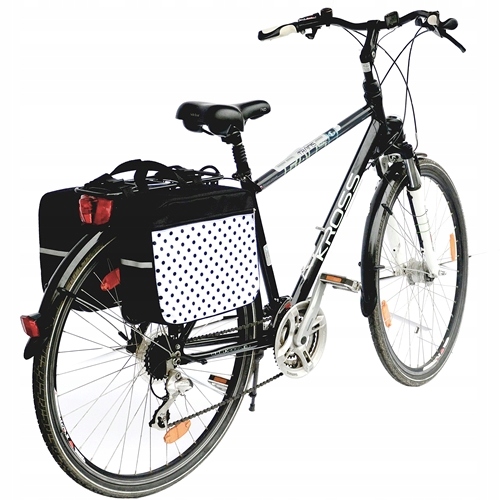 TORBA NA BAGAŻNIK ROWEROWY, SAKWA 2x10L Kolor dominujący czarny