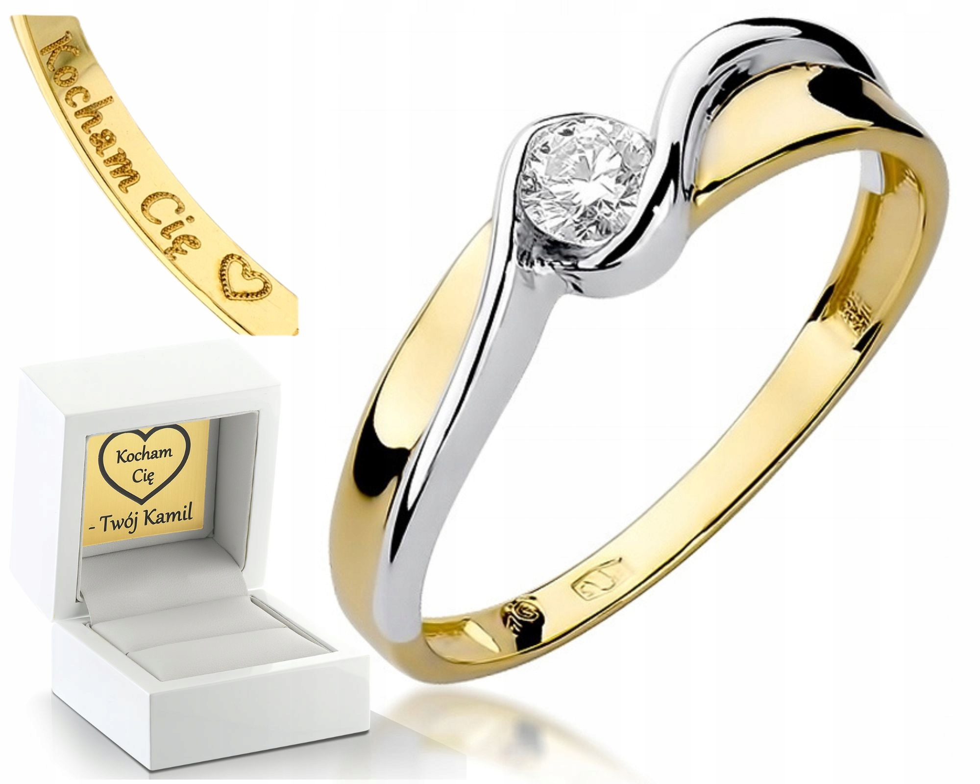 Zlatý Prstýnek S Diamantem 0,15 Ct Zlato 585 Zásnubní Dárek