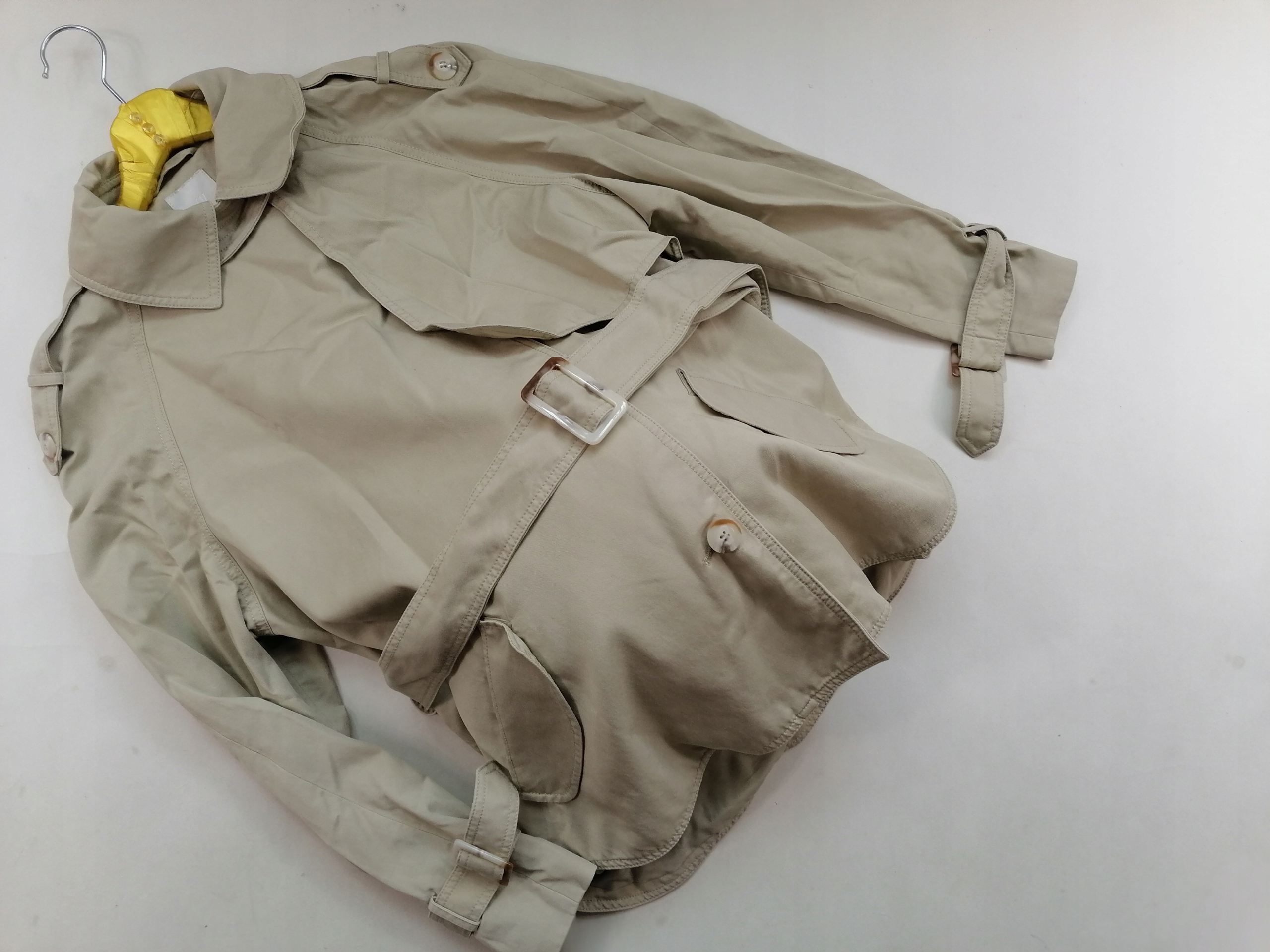 H&M 38 Płaszczyk ciążowy z paskiem+pagony