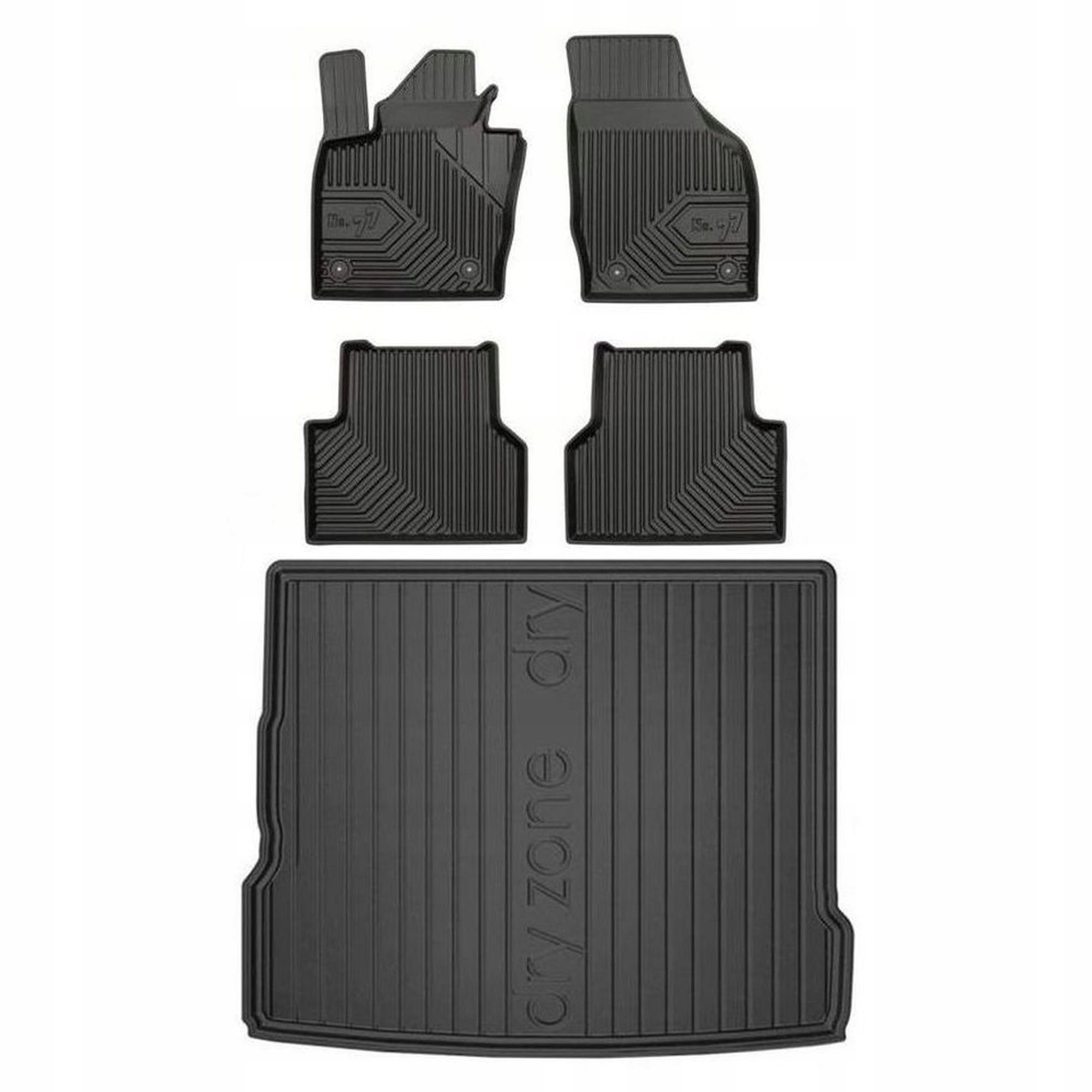 Gumová sada kobercov a rohože Audi Q3 I 2011-2018, horná podlaha batožinového priestoru