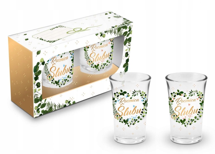 

na 1-99 rocznicę ślubu zestaw kieliszków!