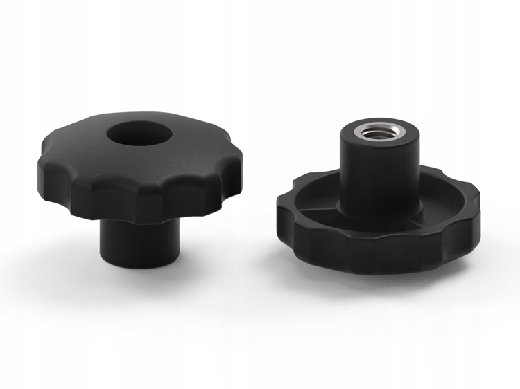 

Pokrętło Gwiazdowe Przelotowe Z Nakrętką M12 62mm
