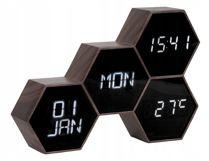 Čitelný Led Budík S Teploměrem Karlsson KA5805WD, Tři Alarmy