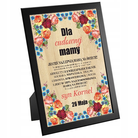 

Na Dzień Mamy Dla Mamy Podziękowanie Ramka