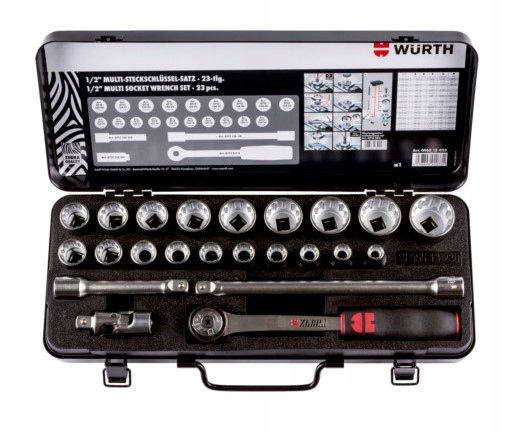 Wurth Sada Viacprofilových Nástrčných Kľúčov Zebra Multi 1/2" 096513023