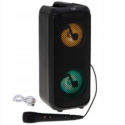Głośnik Bluetooth AD 1903 z radiem i karaoke – mocny dźwięk i zabawa!