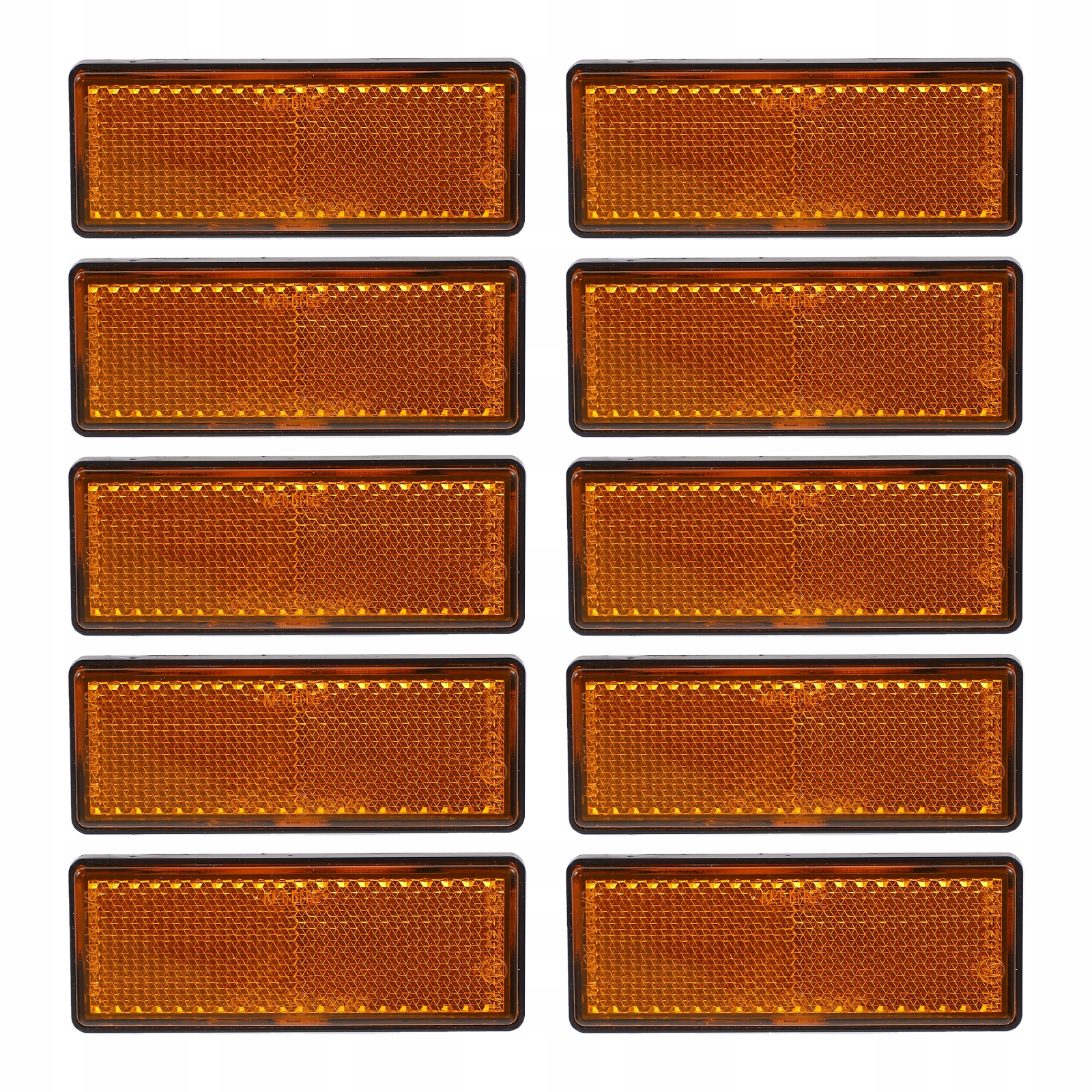 NAKLEJKA 3D SAMOCHÓD ODBLASKOWA 10 SZT Kolor pomarańczowy