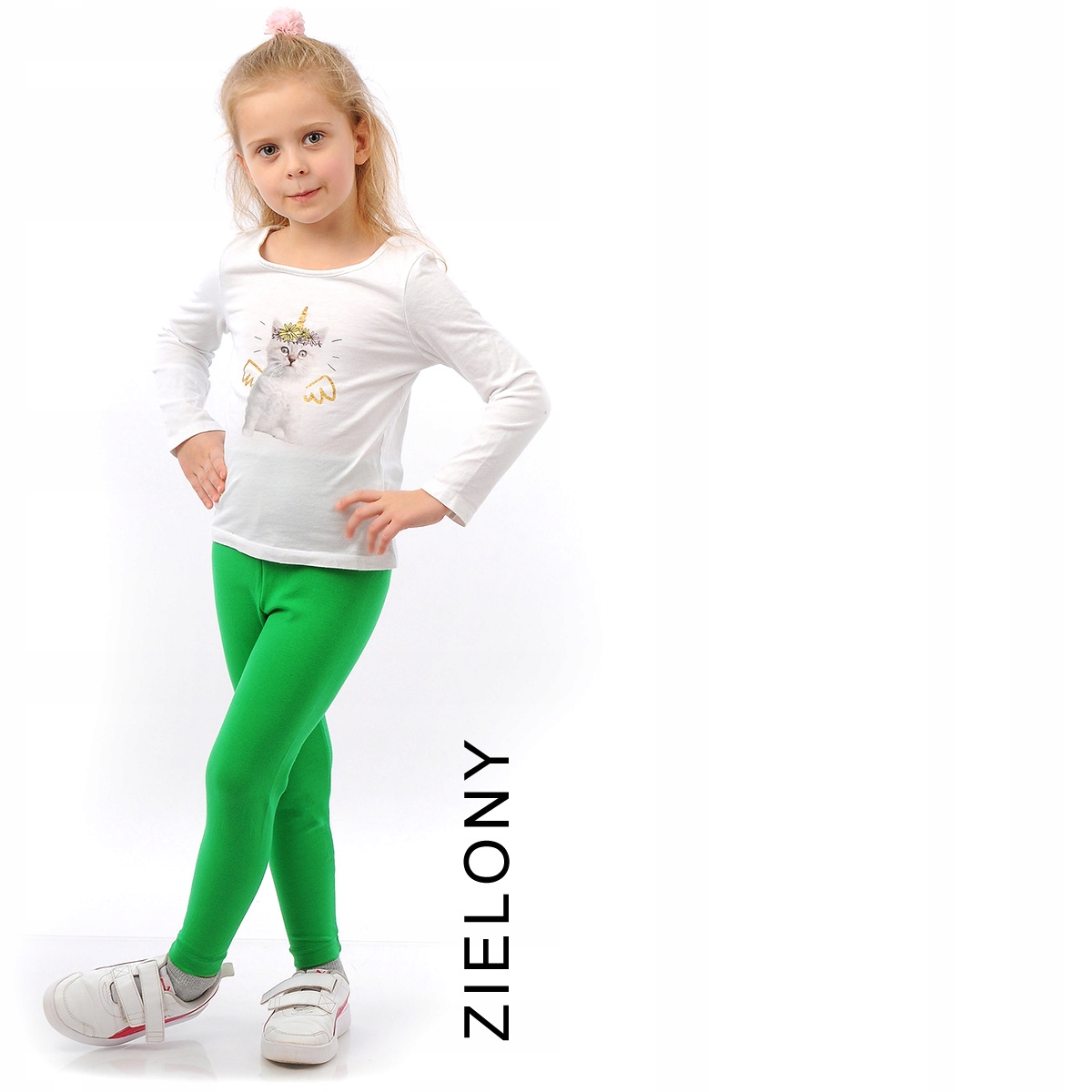 Legginsy dziecięce długie klasyczne bawełniane Polskie getry Jeans 116 Wzór dominujący bez wzoru