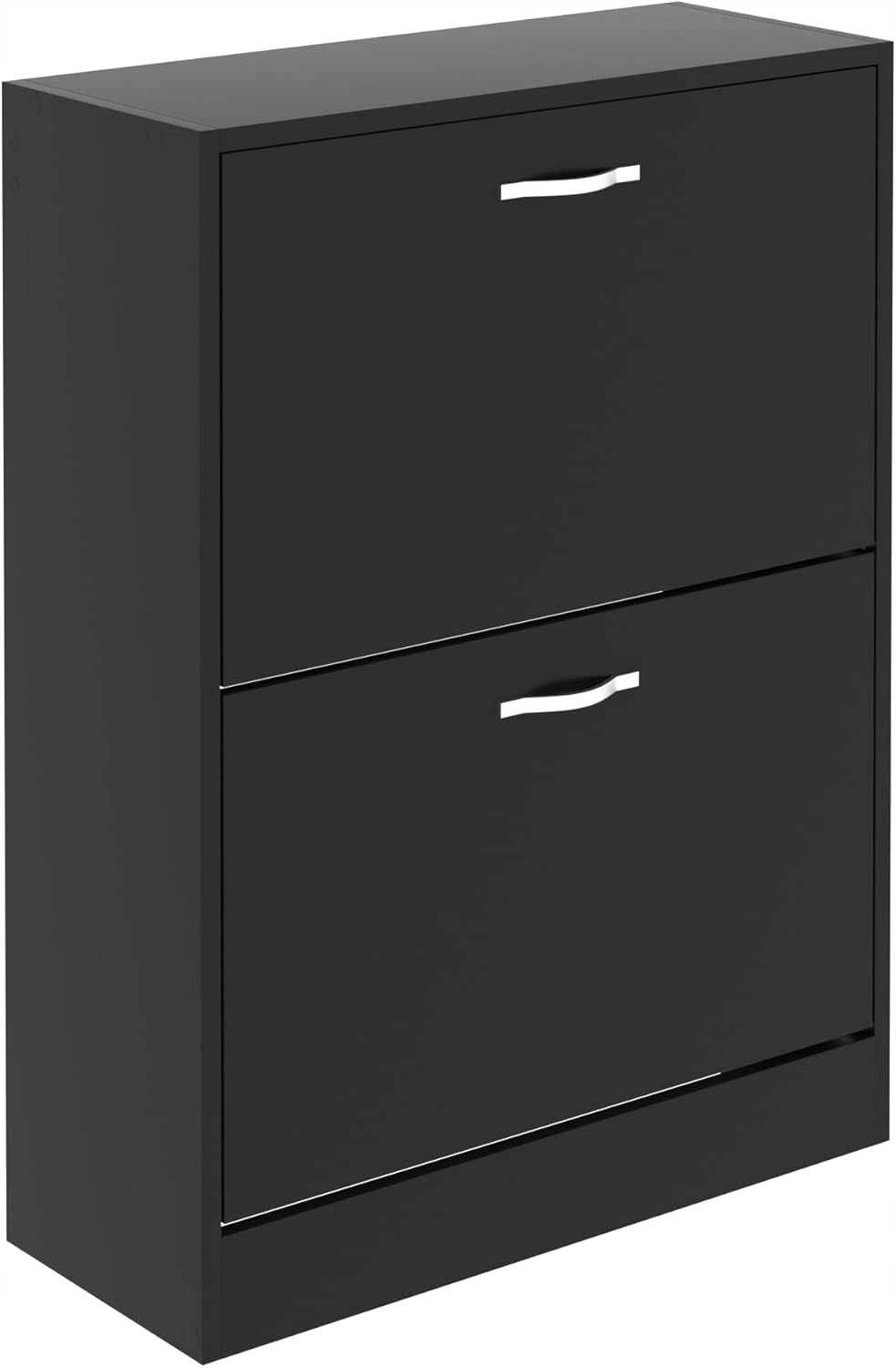 Vida Design Komoda Policová Polica Na Topánky 2 Zásuvky 60x80x24 cm Čierna